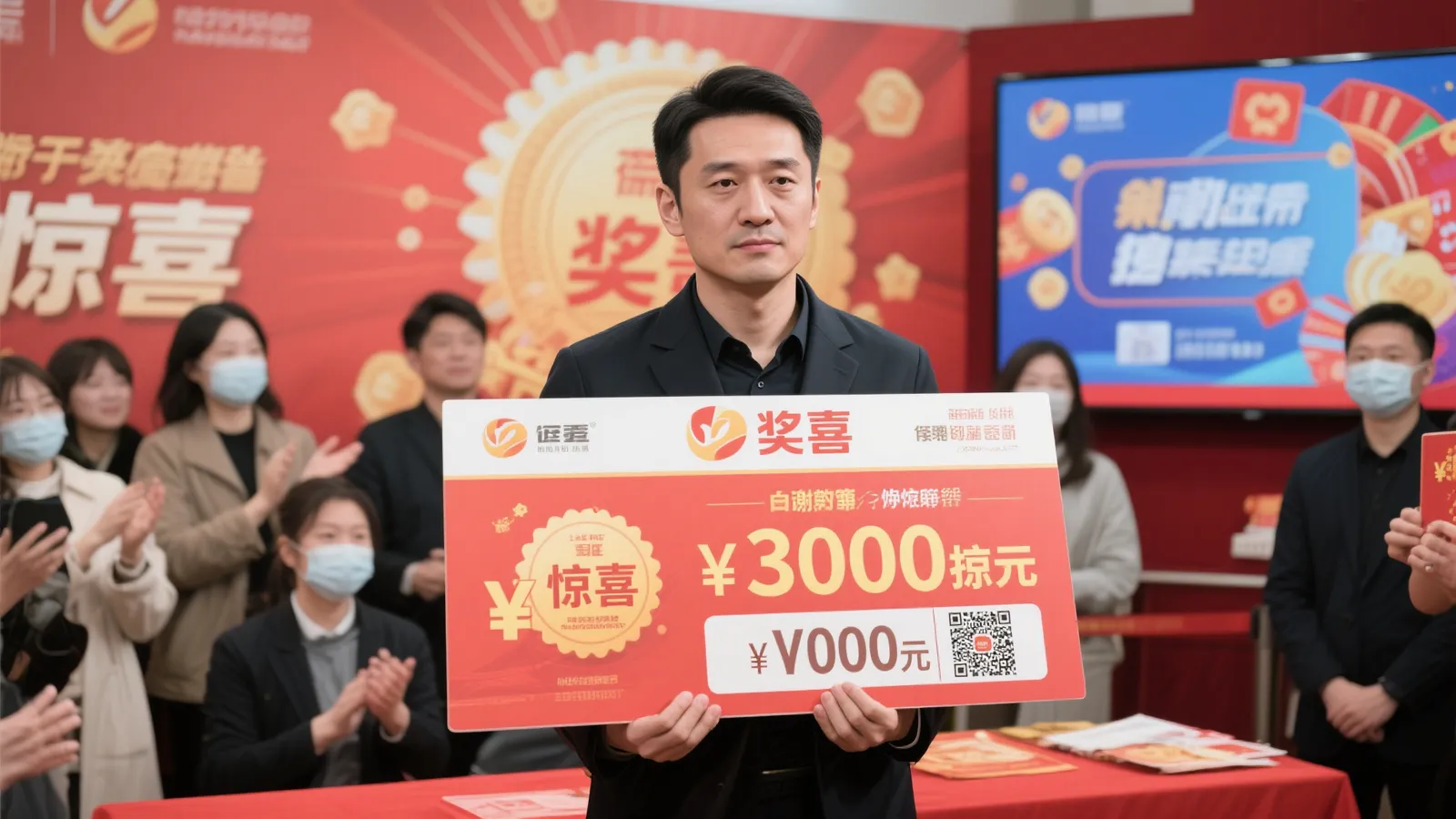 男子4年内两度中头奖获3100万 兑奖时全程冷漠-图